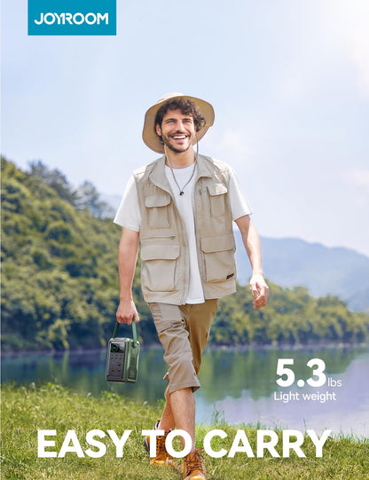 JOYROOM Portable Power Station 75000mAh，Outdoor 240Wh Battery (LED Light and SOS Mode) QC3.0 100W Fast Charging, for Camping, Traveling, and Emergencies