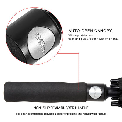 G4Free 68 Inch Automatic Open Golf Umbrella Extra Large Oversize Double Canopy Vented Windproof Waterproof Stick Umbrellas(Black)