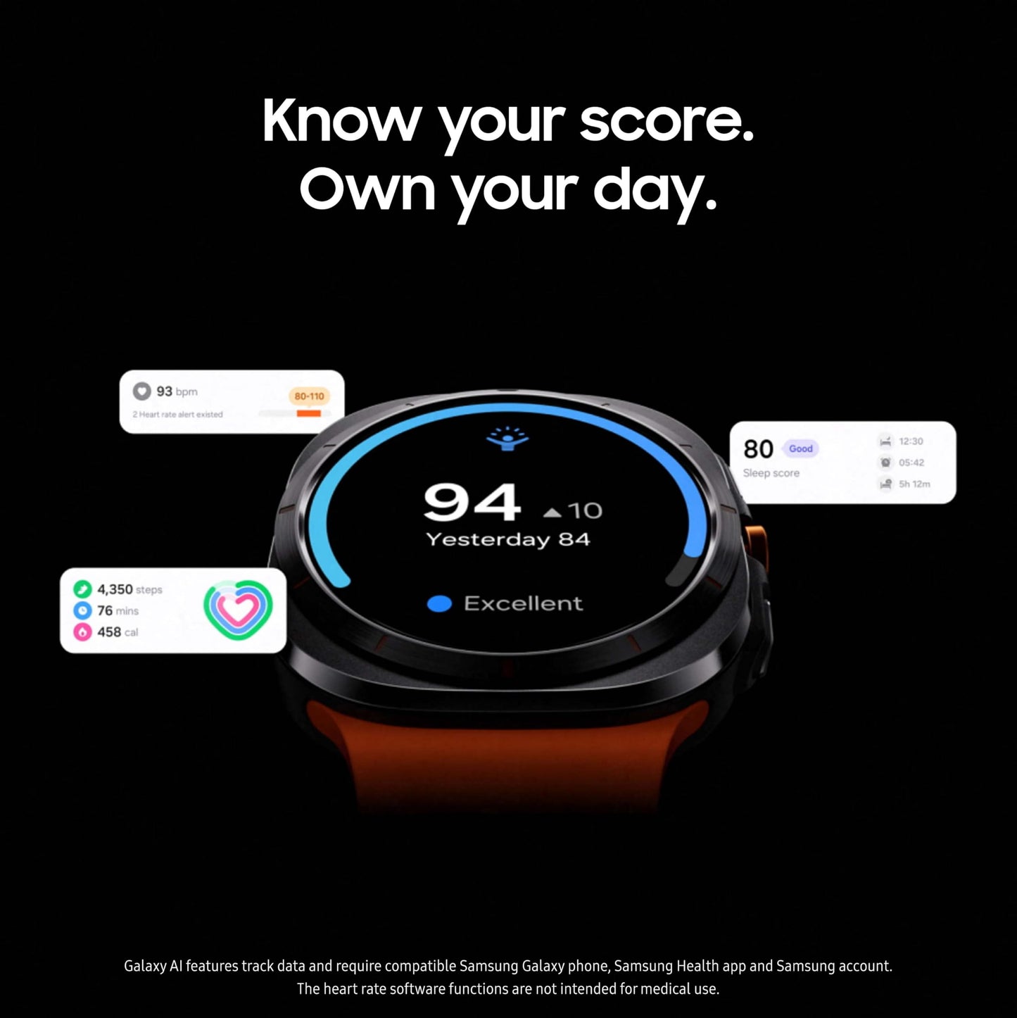 Samsung Galaxy Watch Ultra Bespoke Edition 47mm LTE AI Smartwatch Energy Score, Wellness Tips, Heart Rate, Sleep Monitor, Fitness Tracker, 2024, Titanium Silver [US Version, 1Yr Manufacturer Warranty]