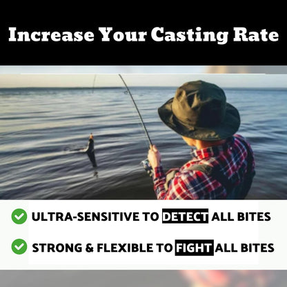 Lunkerhunt AUX Spinning Rod and Reel Combo | Fishing Rod Combo 7ft (Blue)