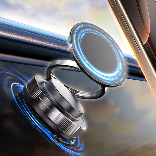 Suction Cup Phone Mount 360° Rotatable Dual-Axis Phone Stand Vacuum Magnetic Car Phone Holder for Mag-Safe 98LBS Portable Cell Phone Holder for Makeup/Gym/Mirror,IP Hone 16 15 14 13 12 All Smartphone