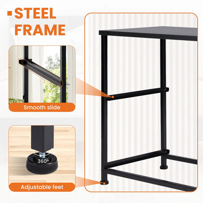 edx Nightstand, End Table Side Table with 2 Fabric Drawers Bedside Table for Bedroom, Closet, Dorm, Grey