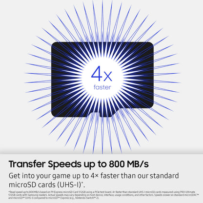 Samsung P9 Express microSD Express Card, 512GB microSDXC Memory Card, Up to 800 MB/s, for Nintendo-Switch ™ 2, (MB MK512T/AM)