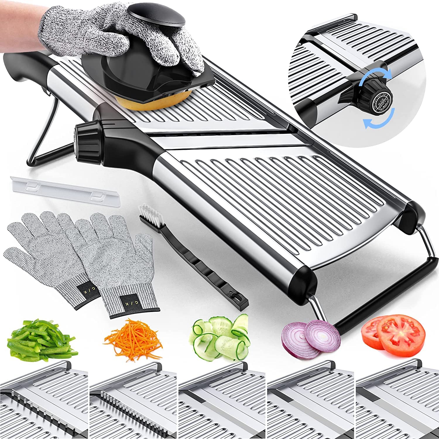 Gramercy Adjustable Mandoline Food Slicer, Mandoline Slicer for Kitche ...