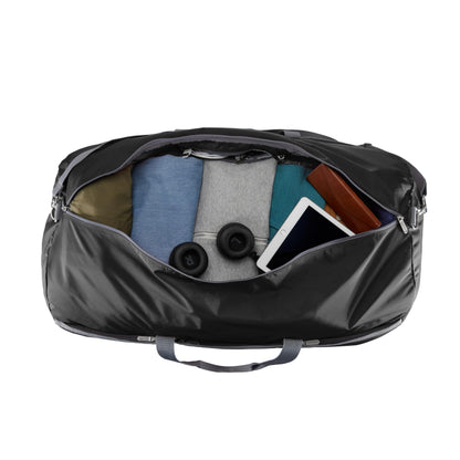 Amazon Basics 32" Extra Large Foldable Duffle Bag for Travel & Storage, with Exterior/Interior Zippered Pockets, Lightweight/Durable Nylon Material, 50-LBS Capacity, 9254 Cubic Inch (150L), Black