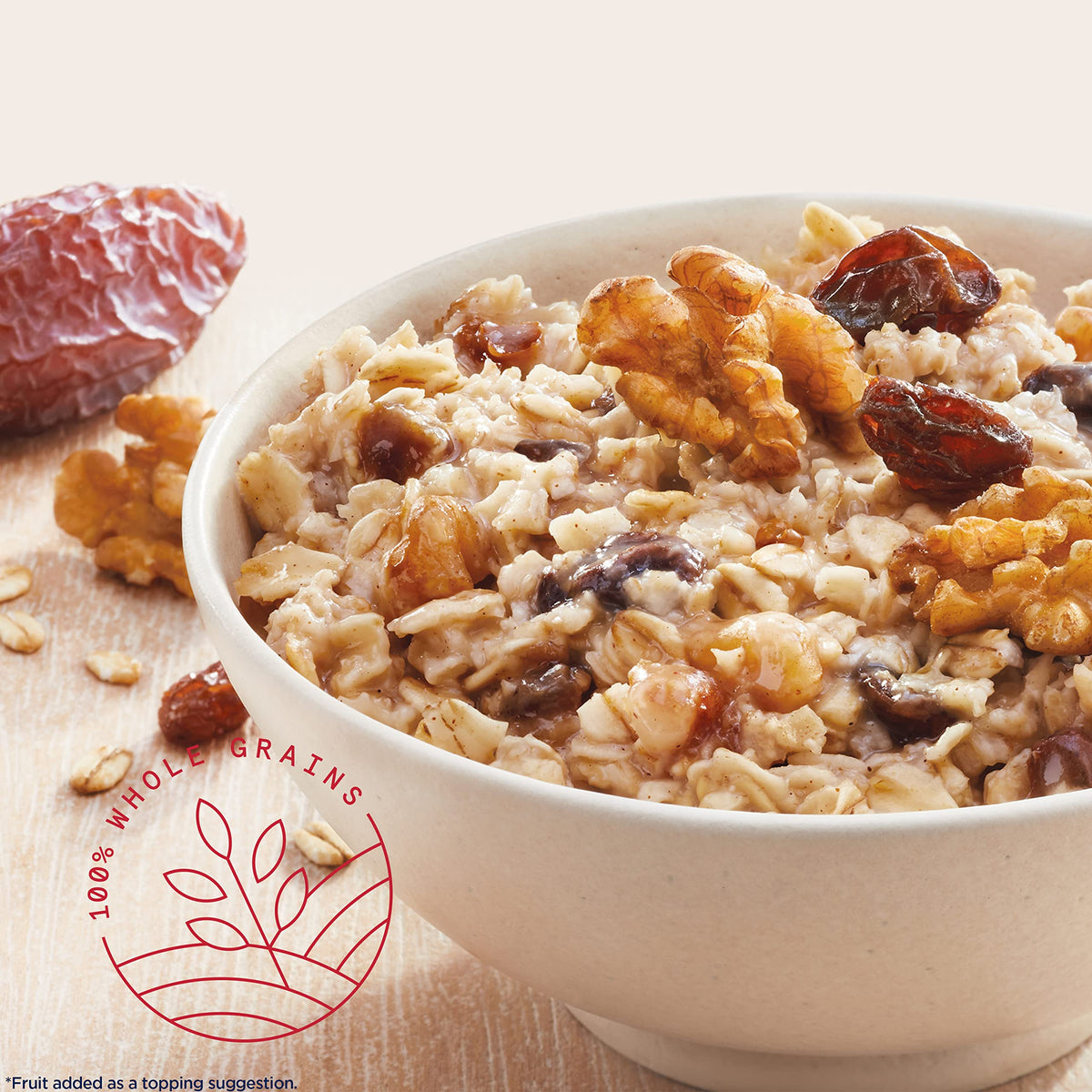 Quaker Instant Oatmeal, Raisin, Date and Walnut, Individual Packets, 1.30 Ounce (Pack of 48)