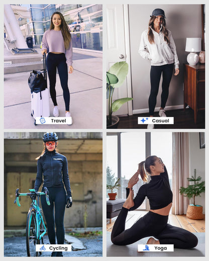 3 Packs Leggings with Pockets for Women, Soft High Waisted Tummy Control Workout Yoga Pants