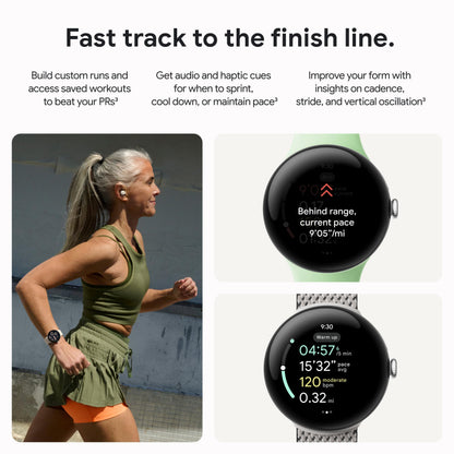 Google Pixel Watch 3 (41mm) Latest Model - Android Smartwatch, Heart Rate Tracking, Fitbit Advanced Running, Fitness Insights, 24-Hour Battery - Matte Black Aluminum Case - Obsidian Band - Wi-Fi