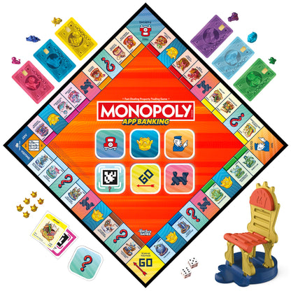 Monopoly App Banking Board Game | App-Enabled Game | Links to Smart Devices | Ages 8+ | 2 to 6 Players | 45 Mins. | Family Games for Kids