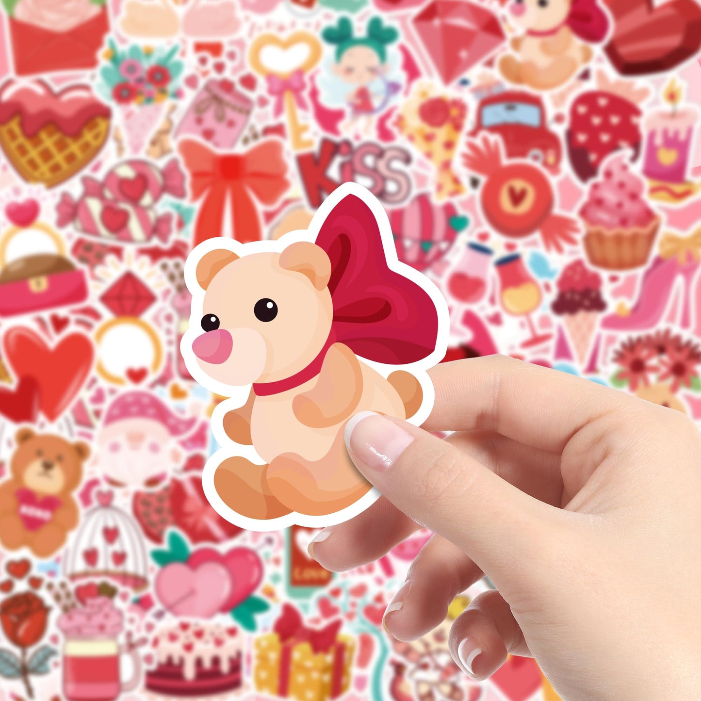 Valentines Day Gifts for Kids | 100 PCS Valentines Stickers - Toddler Valentine's Day Gifts for School Classroom | Heart Stickers for Boys Girls | Valentine's Party Favors Crafts Accessories Treats