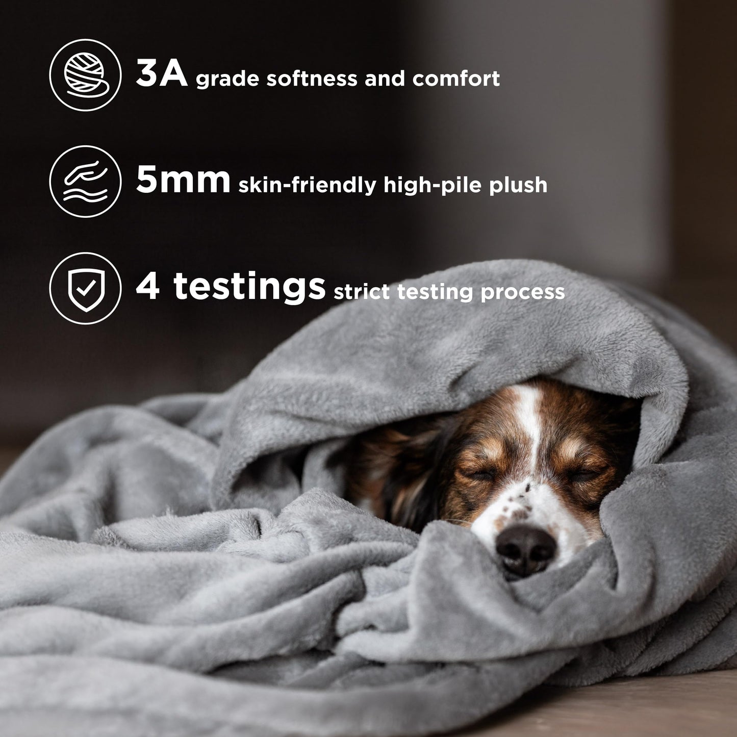 Bedsure GentleSoft Fleece Throw Blanket for Couch Grey - Lightweight Plush Fuzzy Cozy Soft Blankets and Throws for Sofa, 50x60 inches