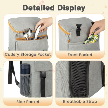 Cooler Backpack Soft Insulated Leak Proof 30 Cans Insulated Backpack Cooler Portable Picnic Camping Beach Hiking BBQ Lunch Backpack for Men and Women