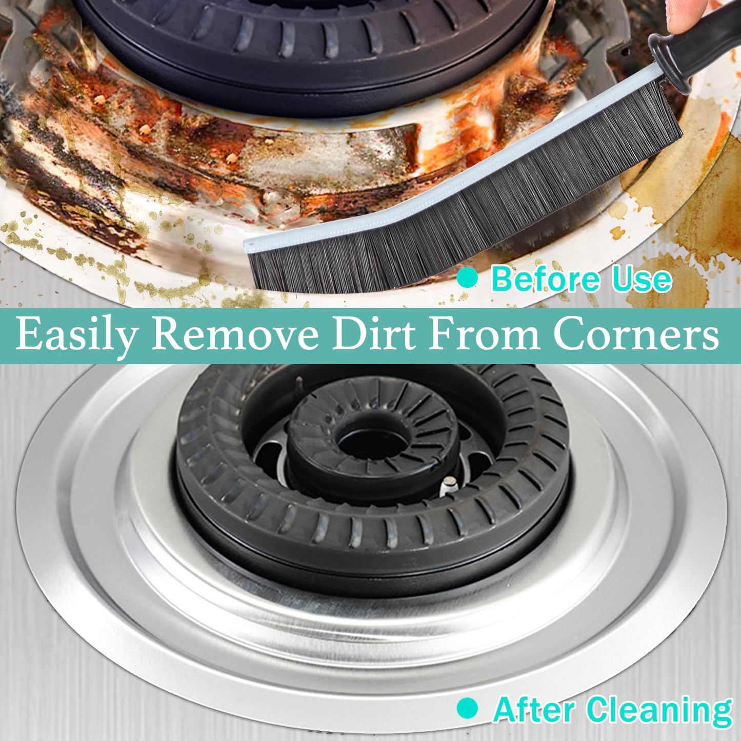 Crevice Cleaning Brush, Hard Bristle Brush for Cleaning, Multifunctional Gap Cleaning Brush Tool, Household Cleaning Tools for Kitchen, Bathroom, Toilet, Sink, Bathtub (5PCS)