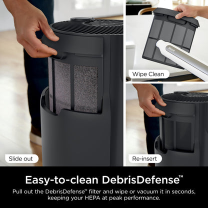 Shark Air Purifiers for Home Large Room with NeverChange Air Filter, 5 Year HEPA Filter, Covers 650 Sq. ft, Odor Neutralizer and Clean Sense Technology, Removes 99.98% of Dust & Allergens, HP152