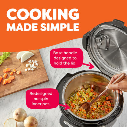 Instant Pot Duo Plus 9-in-1 Multicooker, Pressure Cooker, Slow Cook, Rice Maker, Steamer, Sauté, Yogurt, Warmer & Sterilizer, Includes App With Over 800 Recipes, Stainless Steel, 6 Quarts