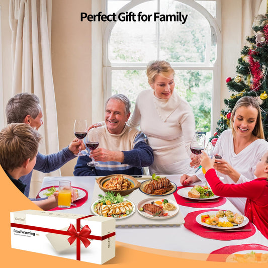 Food Warming Mat,Upgrade Fast Full-Surface Heating Mat, Electric Warming Tray with 6 Temperature and 6HoursTimer, Portable Rollable Food Warmer Perfect For Parties Buffet and Home Dinners