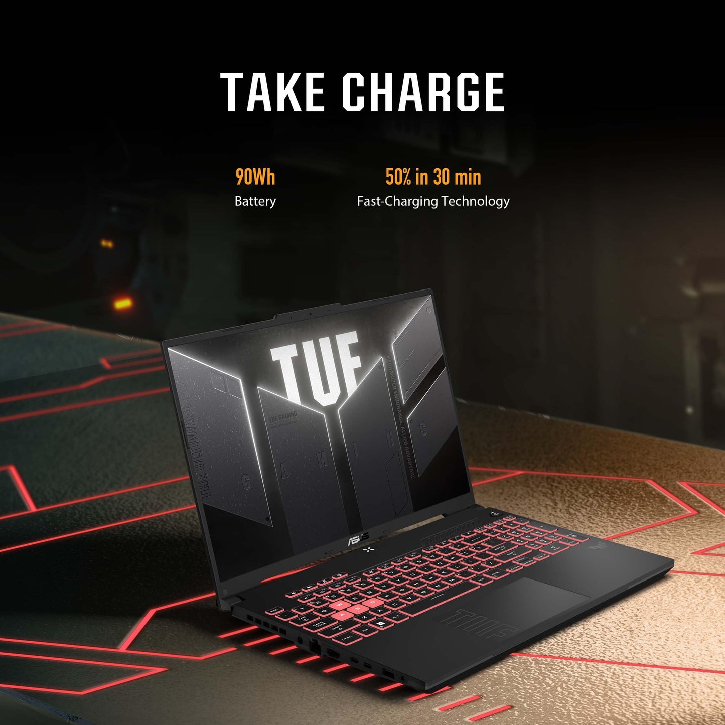 ASUS TUF Gaming A16 (2024) Gaming Laptop, 16” QHD+ 165Hz 16:10 Display, AMD Ryzen™ 9 7940HX, NVIDIA® GeForce RTX™ 4070, 16GB DDR5, 1TB PCIe Gen4 SSD, Wi-Fi 6, Windows 11, FA607PI-AS94