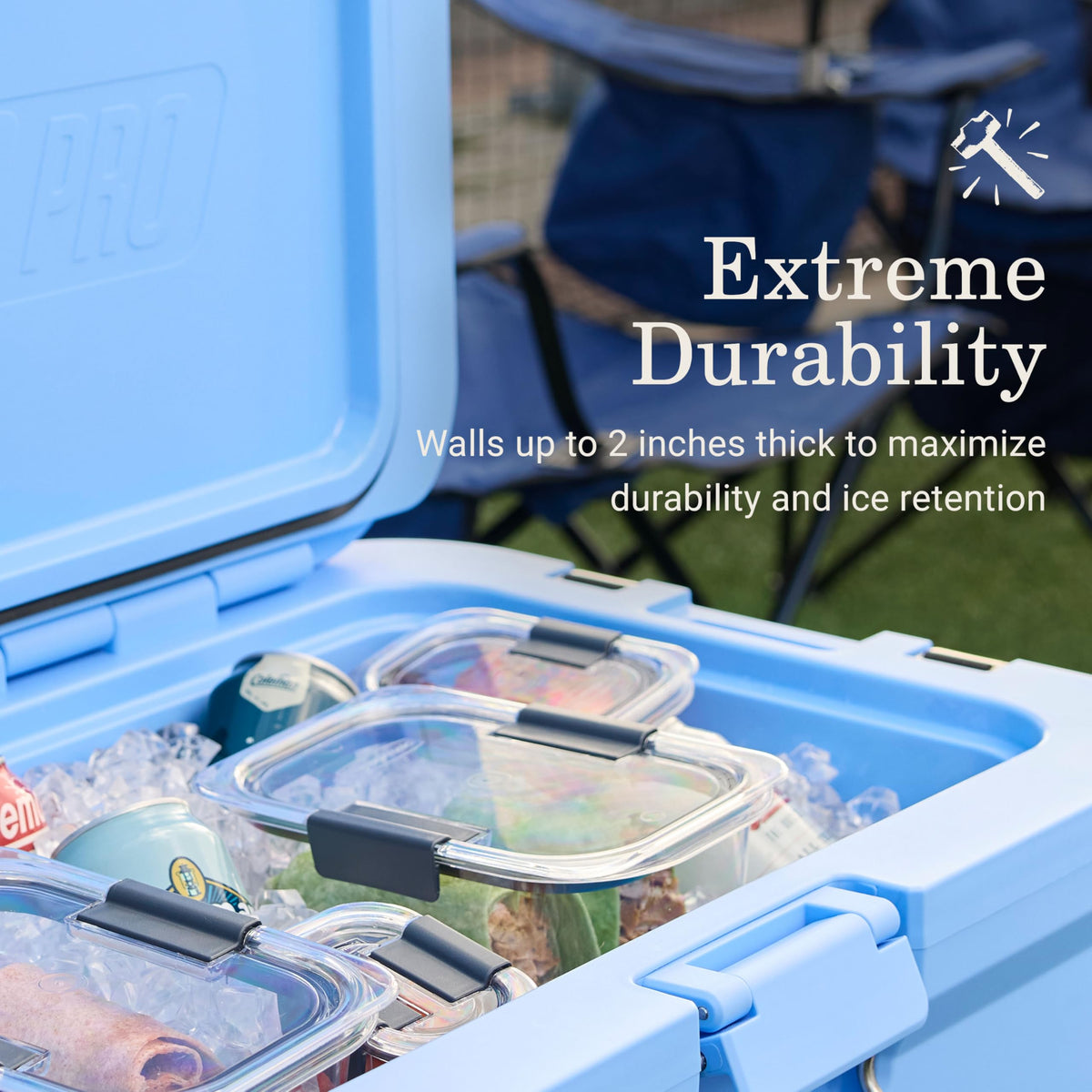 Coleman Pro 45qt Ultra-Light Premium Hard Cooler, Extra-Thick Insulation Keeps Ice up to 4 Days, 74-Can Capacity