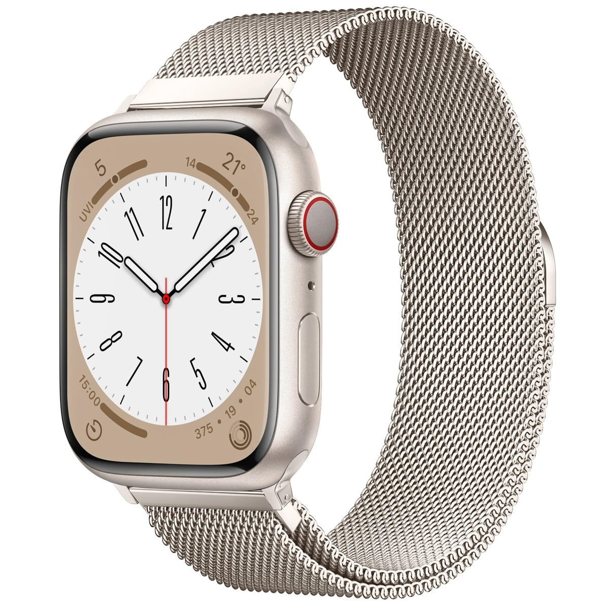 Original Stainless Steel Milanese Loop Compatible with Apple Watch Band 38mm 40mm 41mm 42mm 44mm 45mm 49mm, Magnetic Clasp Replacement Band for iwatch Series 9, Ultra 2/Ultra, SE/SE 2nd Generation, 8 7 6 5 4 3 2 1, Women & Men Watch Bands for iWatch (Star