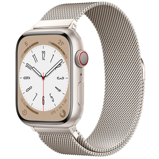 Original Stainless Steel Milanese Loop Compatible with Apple Watch Band 38mm 40mm 41mm 42mm 44mm 45mm 49mm, Magnetic Clasp Replacement Band for iwatch Series 9, Ultra 2/Ultra, SE/SE 2nd Generation, 8 7 6 5 4 3 2 1, Women & Men Watch Bands for iWatch (Star