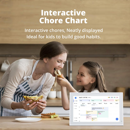 Dragon Touch 21.5" Digital Calendar Chore Chart – 1080P Full HD Interactive Touchscreen, Smart Family Planner, Hearth Display Digital Calendar Wall & Desk Mountable for Seamless Scheduling