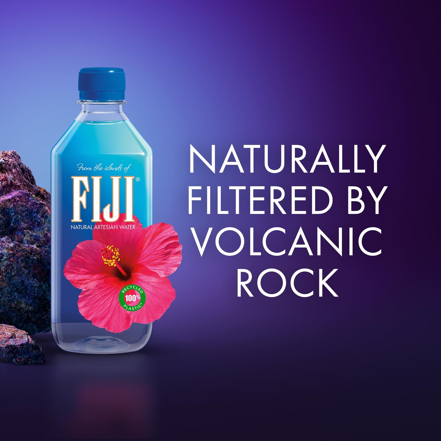 FIJI Natural Artesian Bottled Water 500mL / 16.9 Fl Ounce (Pack of 24) - 100% Natural Electrolytes