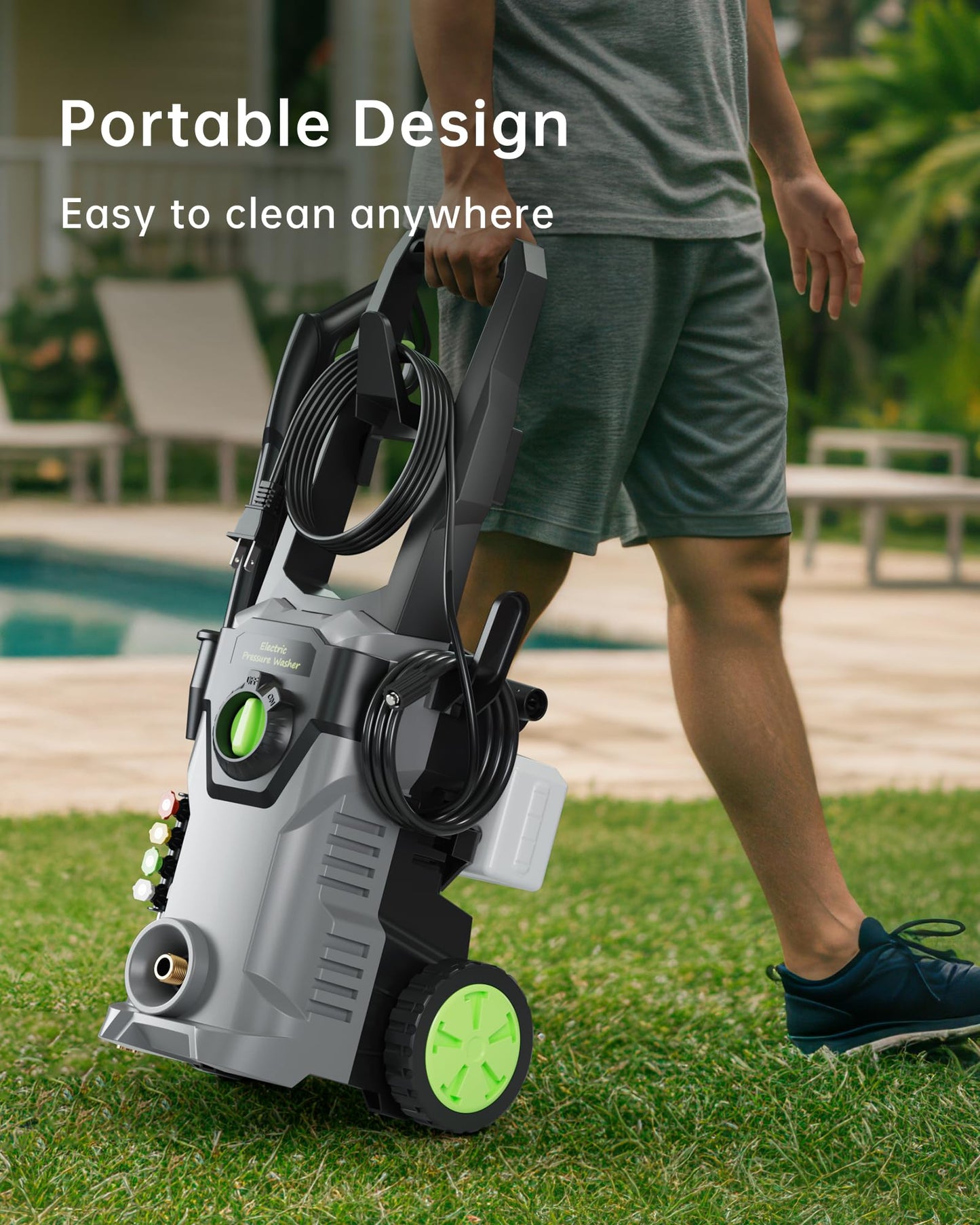 Pressure Washer, Power Washer with Foam Cannon High Pressure Washer for Cars, Fences, Patios, Decks, Patios and Driveway Powerwasher