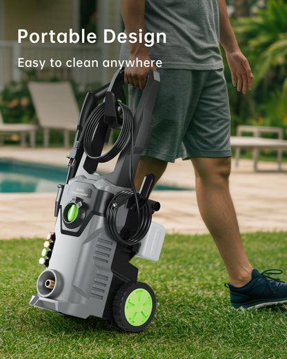 Pressure Washer, Power Washer with Foam Cannon High Pressure Washer for Cars, Fences, Patios, Decks, Patios and Driveway Powerwasher