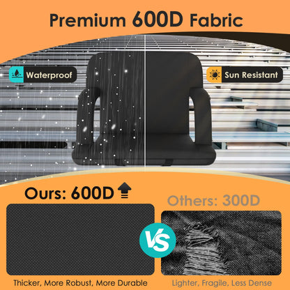 HOPERAN 2pcs Double Heated Stadium Seats for Bleachers with Back Support 25" Wide Cushion, Extra Portable Bleacher Seat Foldable Stadium Chair, USB 3 Levels of Heat, 5 Pockets for Outdoor Games Sports