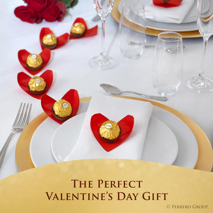 Ferrero Rocher, 16 Count, Gourmet Milk Chocolate Hazelnut, Valentine's Chocolate, Individually Wrapped, 6.2 oz