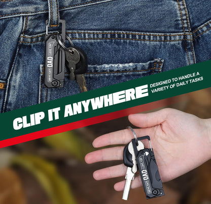 Fathers Day Dad Gifts - Gifts for Dad, Fathers Day Dads Gift from Daughter, Son, Wife - Dads Birthday Gift, Christmas Dad's Presents for Husband, Stepdad, Men - Keychain Presents, Portable Tool