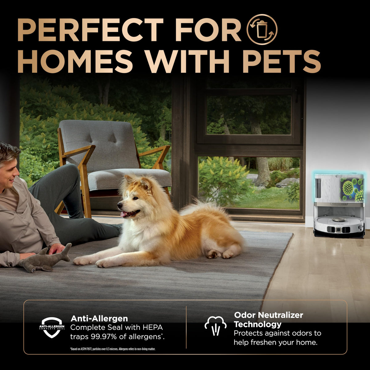 Shark Robot Vacuum & Mop Combo, PowerDetect NeverTouch Pro, Self-Emptying, Self-Refill with Self-Clean Pad Wash & Dry, 60-Day Debris Capacity, 30-Day Refill Tank, 5 PowerDetect Technologies, AV2800ZE