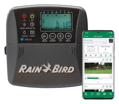 Rain Bird ST8I-2.0 Smart Indoor WiFi Sprinkler/Irrigation System Timer/Controller, WaterSense Certified, 8-Zone/Station, Compatible with Amazon Alexa