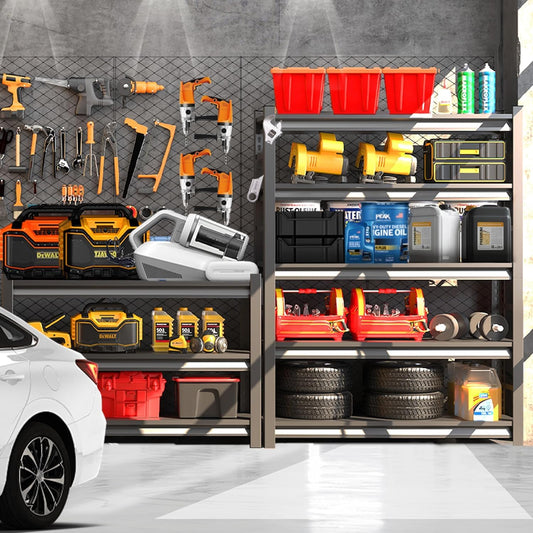 Notmise Metal Garage Shelving Unit, Heavy Duty 5-Tier Adjustable Storage Rack, Steel Shelving,2000 lbs Capacity, Industrial Shelves for Heavy Tools and Equipment (5-Tier 63" H x 27" W x 14" D)