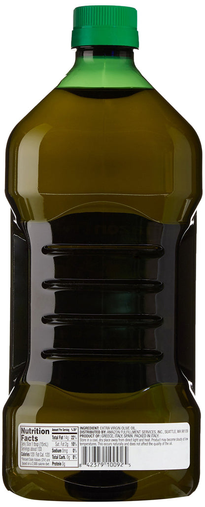 Amazon Fresh, Mediterranean Blend Extra Virgin Olive Oil, 3.6 Fl Oz (2L)