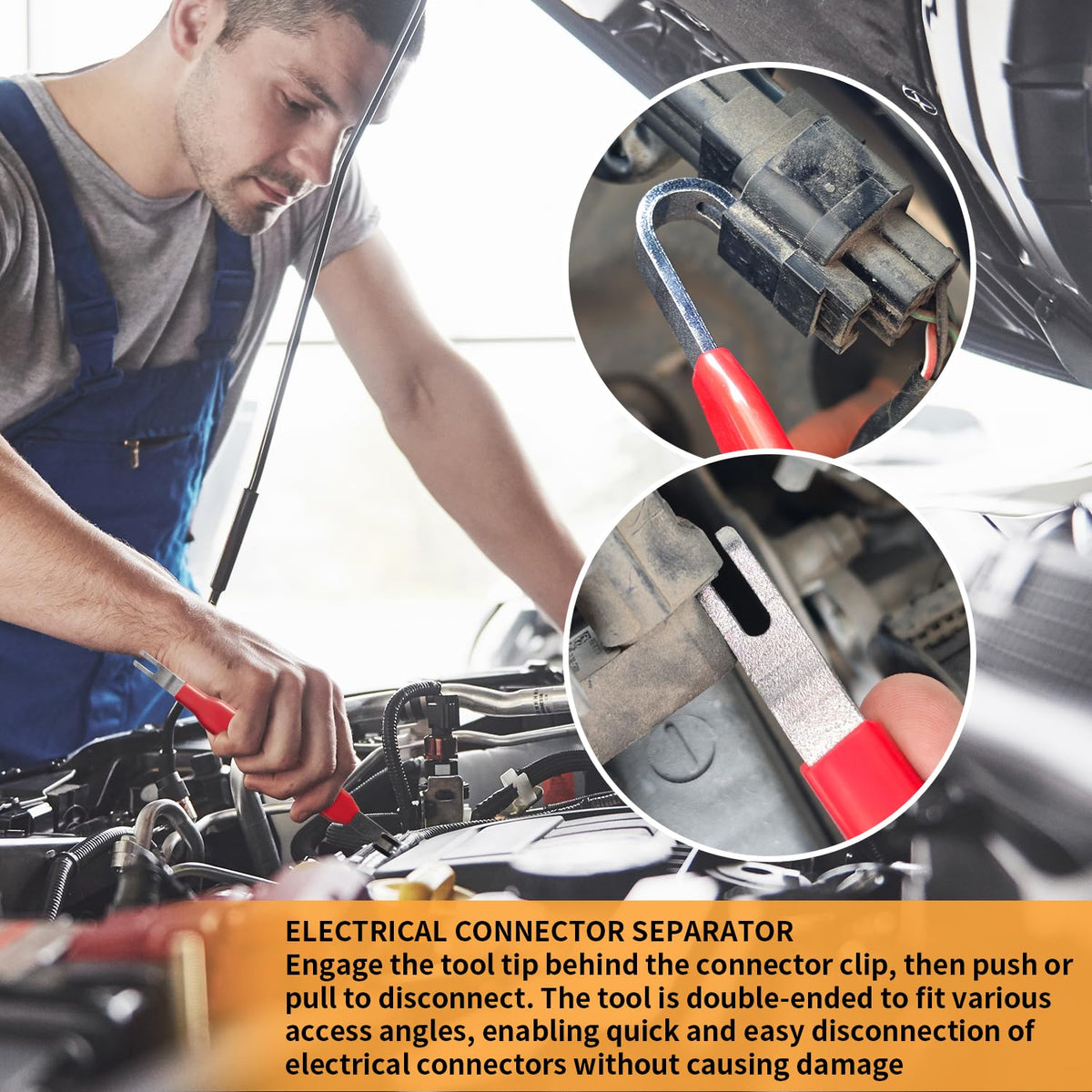 3 PCS Electrical Disconnect Pliers for Cars, Electrical Connector Separator Tool and Automotive Electrical Connector Pliers