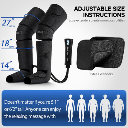 AICUTTI Air Compression Leg Massager with Heat - Circulation Booster for Foot, Calf, Knee & Thigh Pain Relief - Gifts for Women, Men, Dad, & Mom for Mother's Day, Father's Day, Birthdays & Christmas