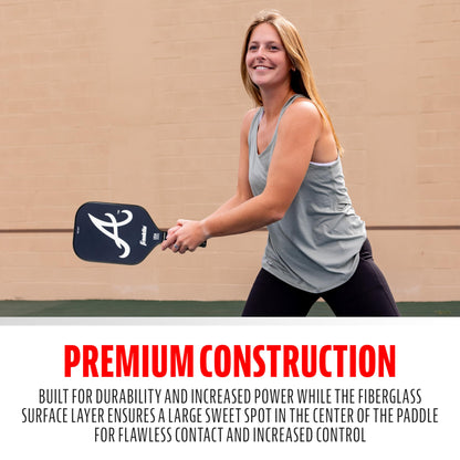 Franklin Sports MLB Atlanta Braves Pickleball Paddle - Official MLB Team Rackets - USAP (USAPA) Approved Premium Quality Pickleball Paddles - Authentic Team Logos + Colors