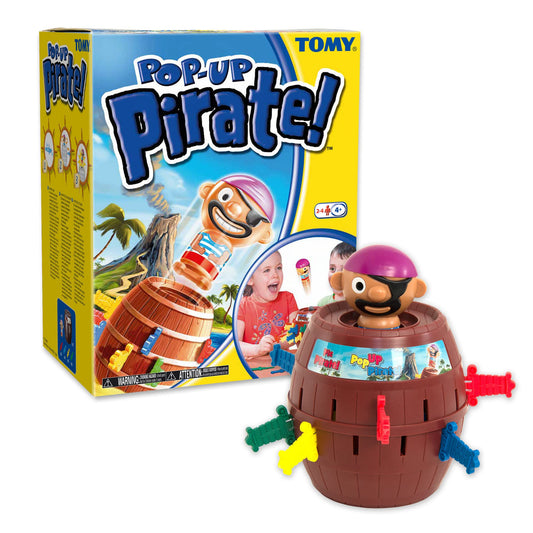 TOMY Pop Up Pirate Board Game - Family and Preschool Kids Games for Family Game Night - Winter Break Activities- Girls and Boys Games - 2-4 Players - Ages 4 Years and Up
