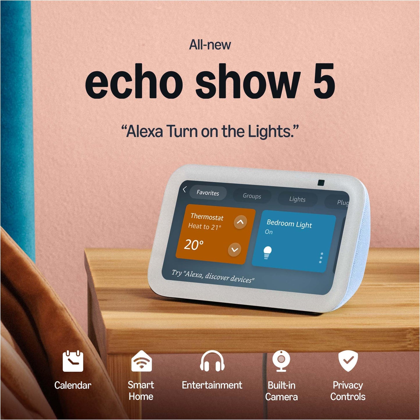 Echo Show 5 with Legrand Radiant Smart Plug