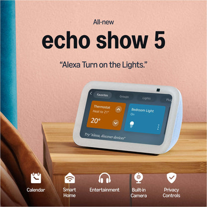 Echo Show 5 with Legrand Radiant Smart Plug