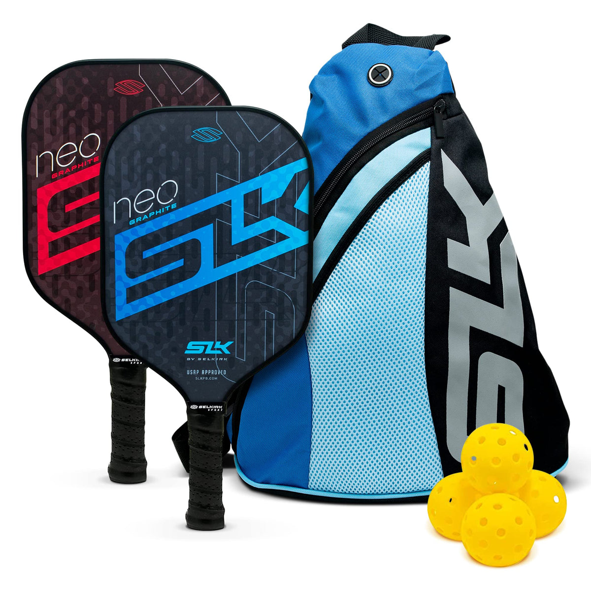 Selkirk Sport SLK Neo Graphite Pickleball Paddle Set of 2 | Designed in The USA | Graphite Paddles for Superior Power | Pickleball Starter Set