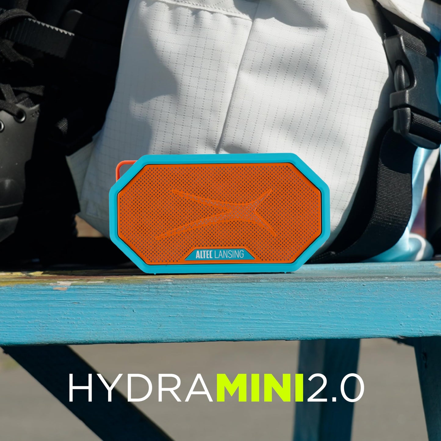 Altec Lansing x Miami Dolphins - Portable Bluetooth Speaker HYDRAMINI 2.0, IP67 Waterproof, 8W Output, 12h Playtime, USB-C Quick Charge, Voice Assistant Integration (Miami Dolphins)