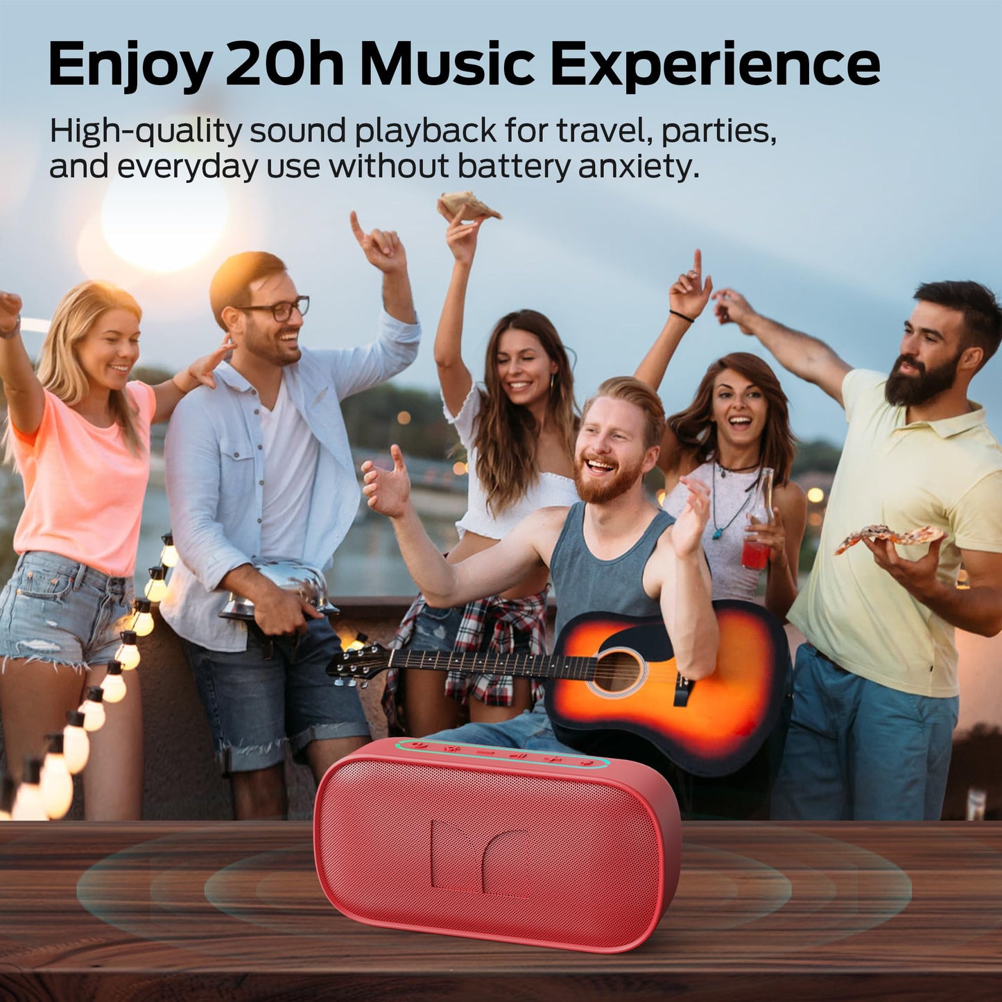 Monster S150 Bluetooth Speaker, Strong Bluetooth 5.4, IPX7 Waterproof Wireless Speaker, Support Sulti-Channel Connection, HD Hands-Free Calling, Compact Design Bluetooth Speakers