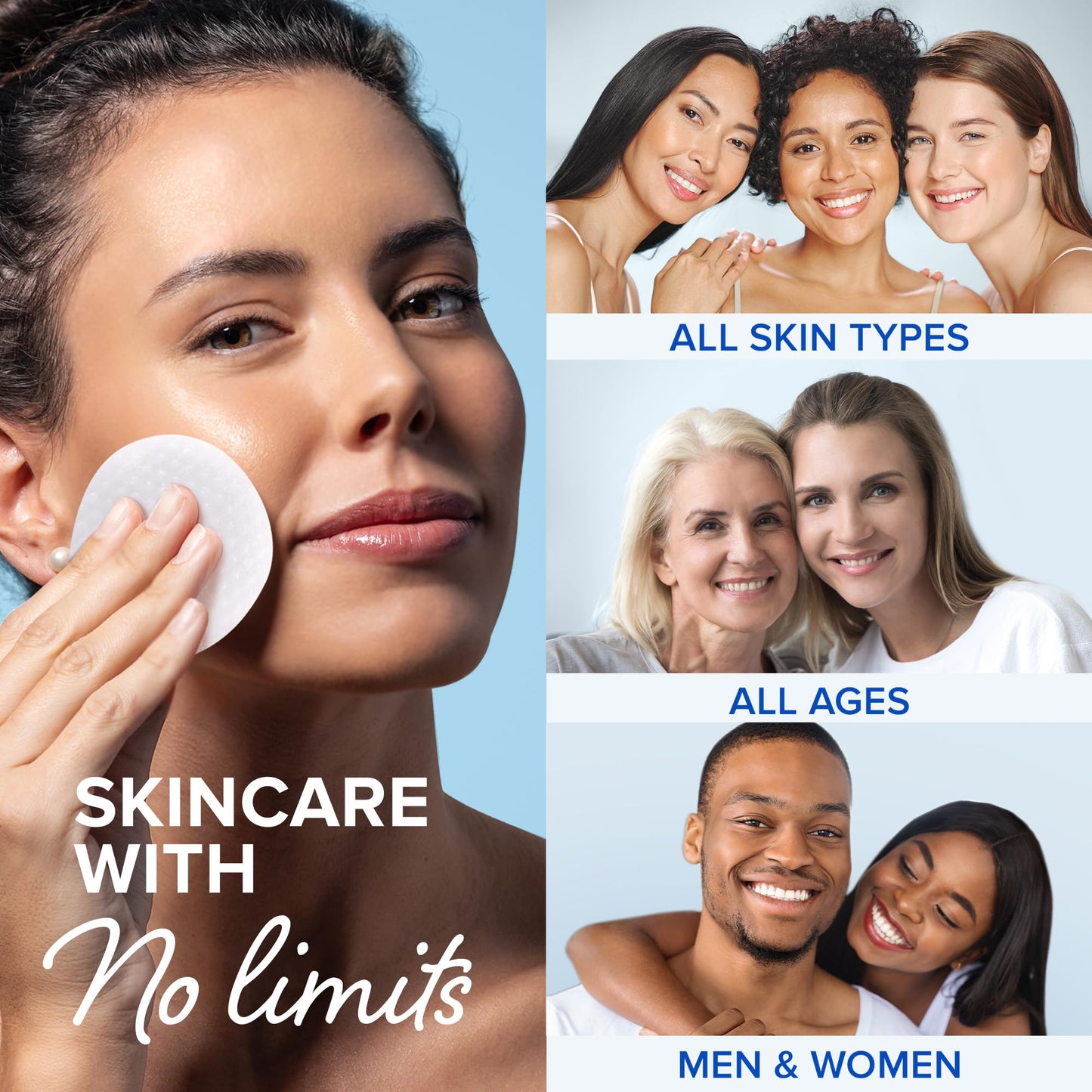 MAREE Glycolic Acid Pads - Toner Pads for Face Cleansing - Exfoliating Pad with Tea Tree Oil, Salicylic Acid & Vitamins E, B3, B5 - Acne Clearing, Skin Pore Resurfacing & Radiance Device - 50 Count