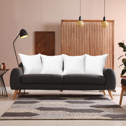 Utopia Bedding Throw Pillows (Set of 4, White) – 18 x 18 Inches Down Alternative Pillows for Bed, Sofa, and Couch - Fluffy Decorative Stuffer Pillow for Indoors & Outdoors