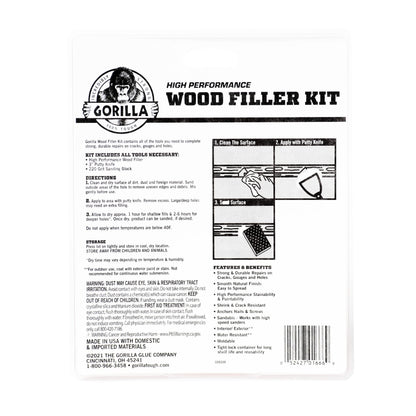 Gorilla All Purpose Wood Filler Wood Repair Kit with Putty Knife and Sanding Block