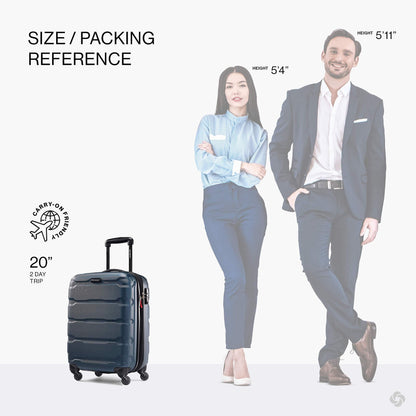 Samsonite Omni PC Hardside Expandable Luggage with Spinner Wheels, Teal, 3-Piece Set (20/24/28)