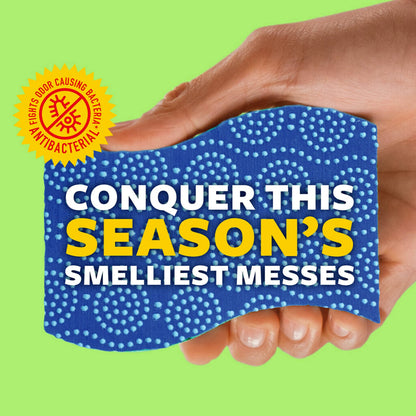 Scotch-Brite Scrub Dots Non-Scratch Scrub Sponge, Rinses Clean, For Washing Dishes and Cleaning Kitchen, 3 Scrub Sponges