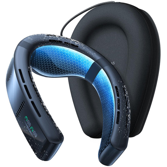 TORRAS 2025 Top Al Neck Fan Air Conditioner Coolify Cyber, Portable Personal Neck Fans that Blow Cold Air【No.1 Dual-Coolest Wind & 720° Immersive Cooling】Rechargeable for Outdoor/Indoor. Gifts for Dad